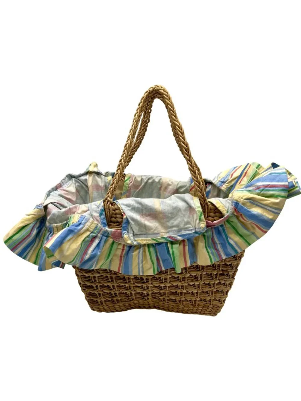 Natural-Fiber Straw Tote Bag